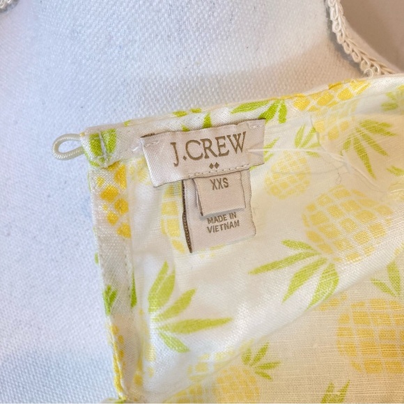 J Crew Factory Pineapple Linen Shirt XXS - Picture 6 of 8